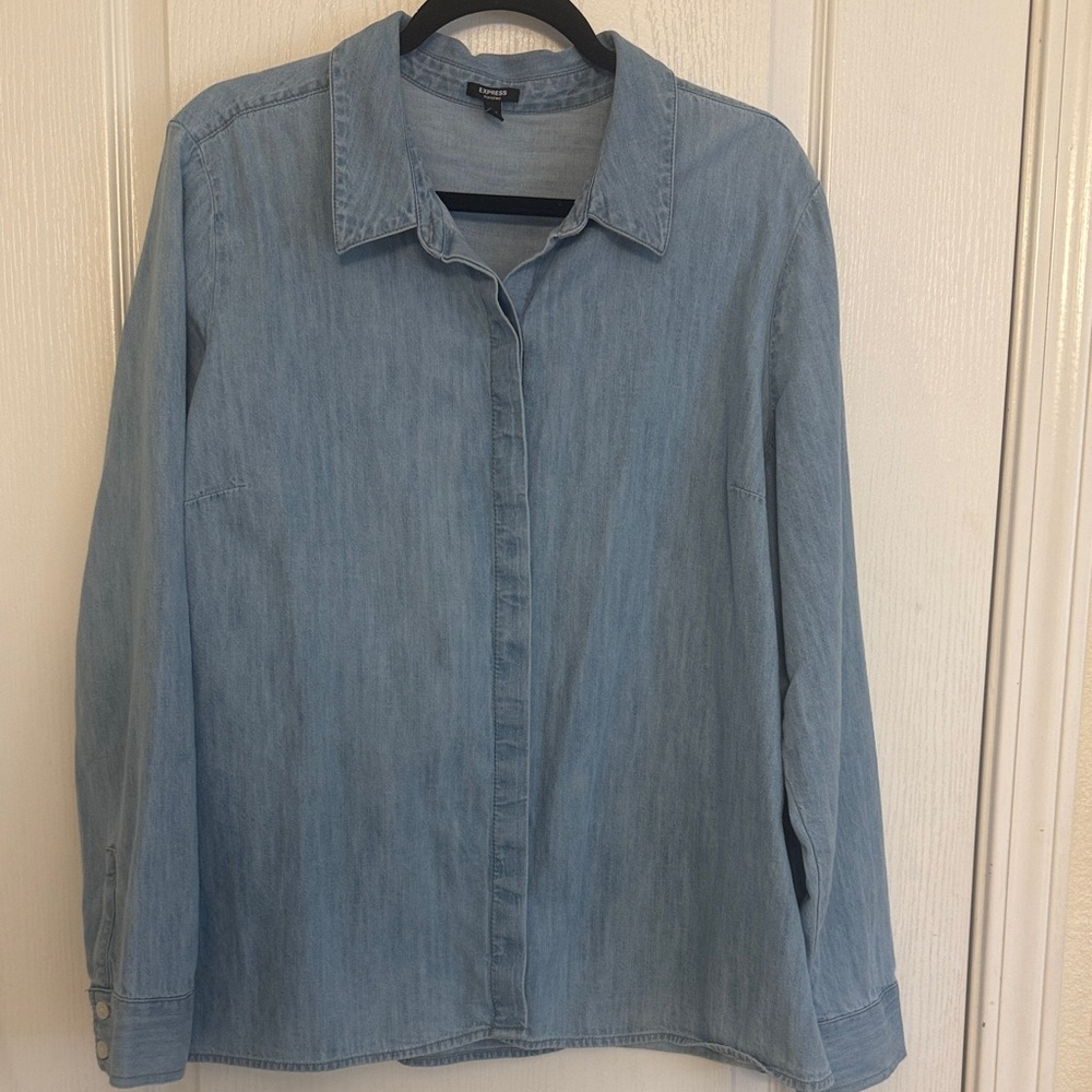 Express Portofino Light Blue Shirt
